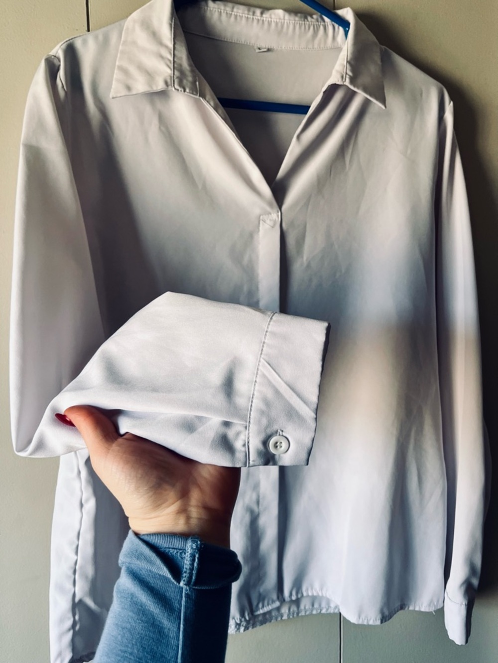 Classic White Womens Button-Up Shirt - Clean Collar Style